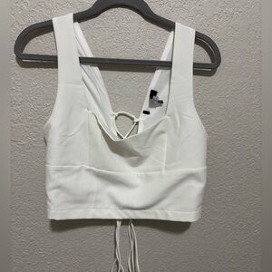 Lulu's White Crop Top